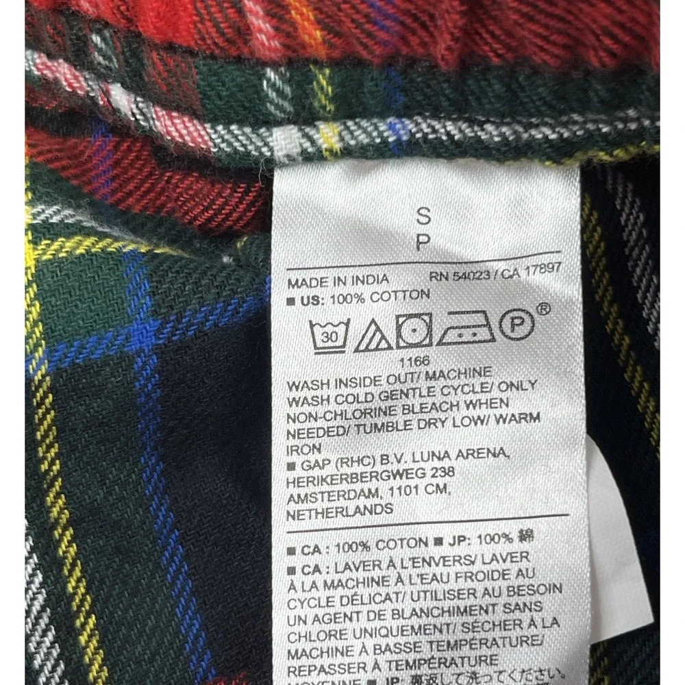 Banana Republic Men's Plaid Pajama Pants Size Small Red Elastic Waist NEW